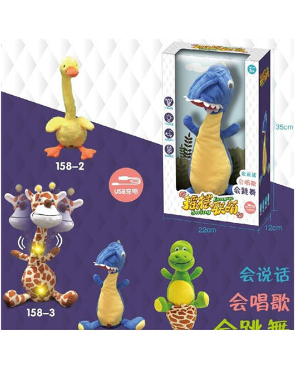 Interactive Singing and Dancing Plush Toys (Assorted)
