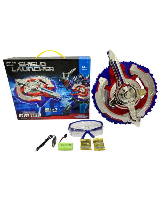 2-in-1 Shield Launcher Toy