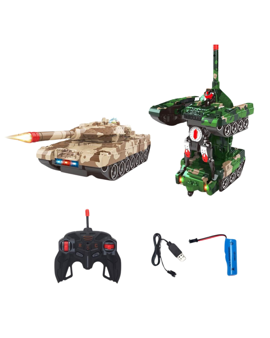 R/C Transforming Robot Tank Toy