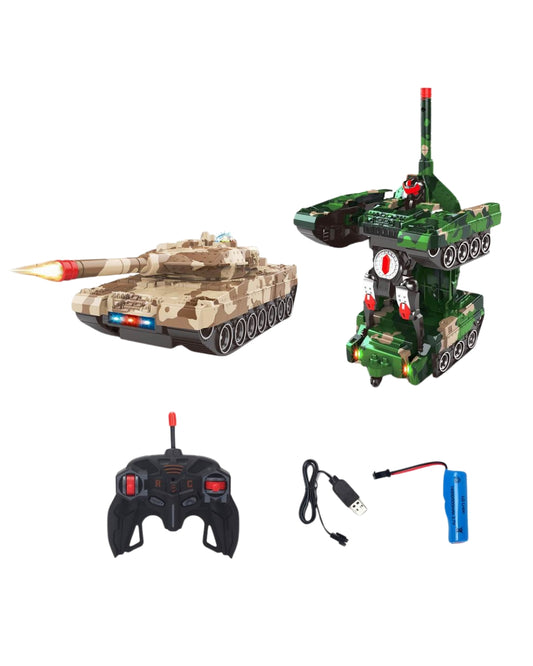 R/C Transforming Robot Tank Toy