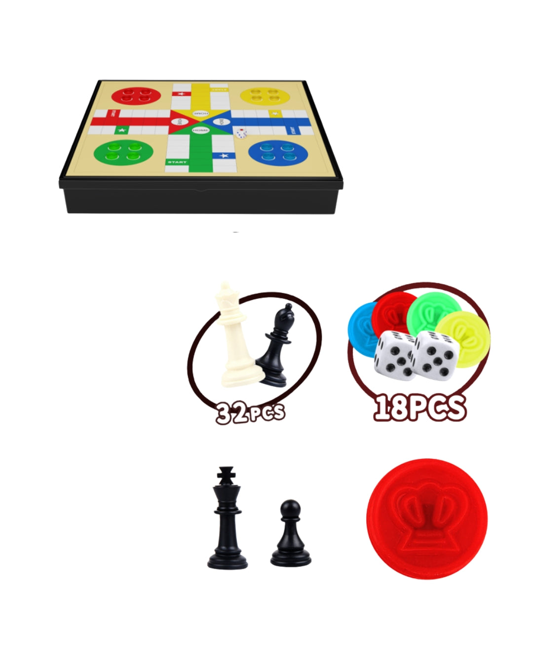 Magnetic 2-in-1 Board Game Set
