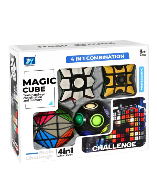 4-in-1 Magic Cube Puzzle Set
