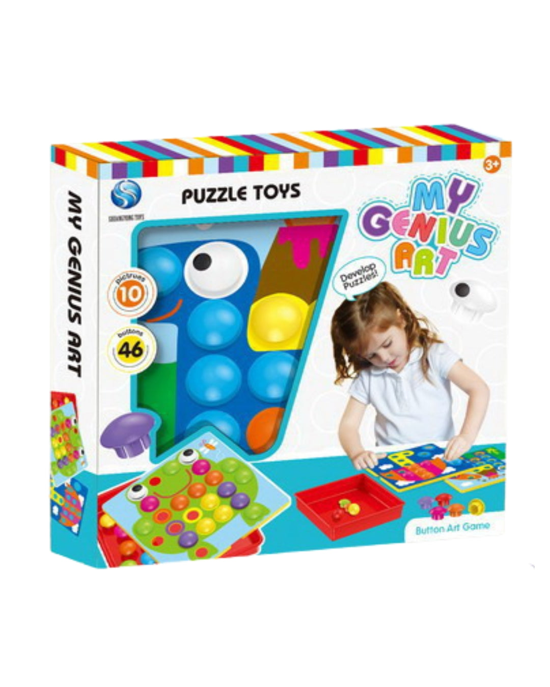 Art Button Mosaic Puzzle Toy