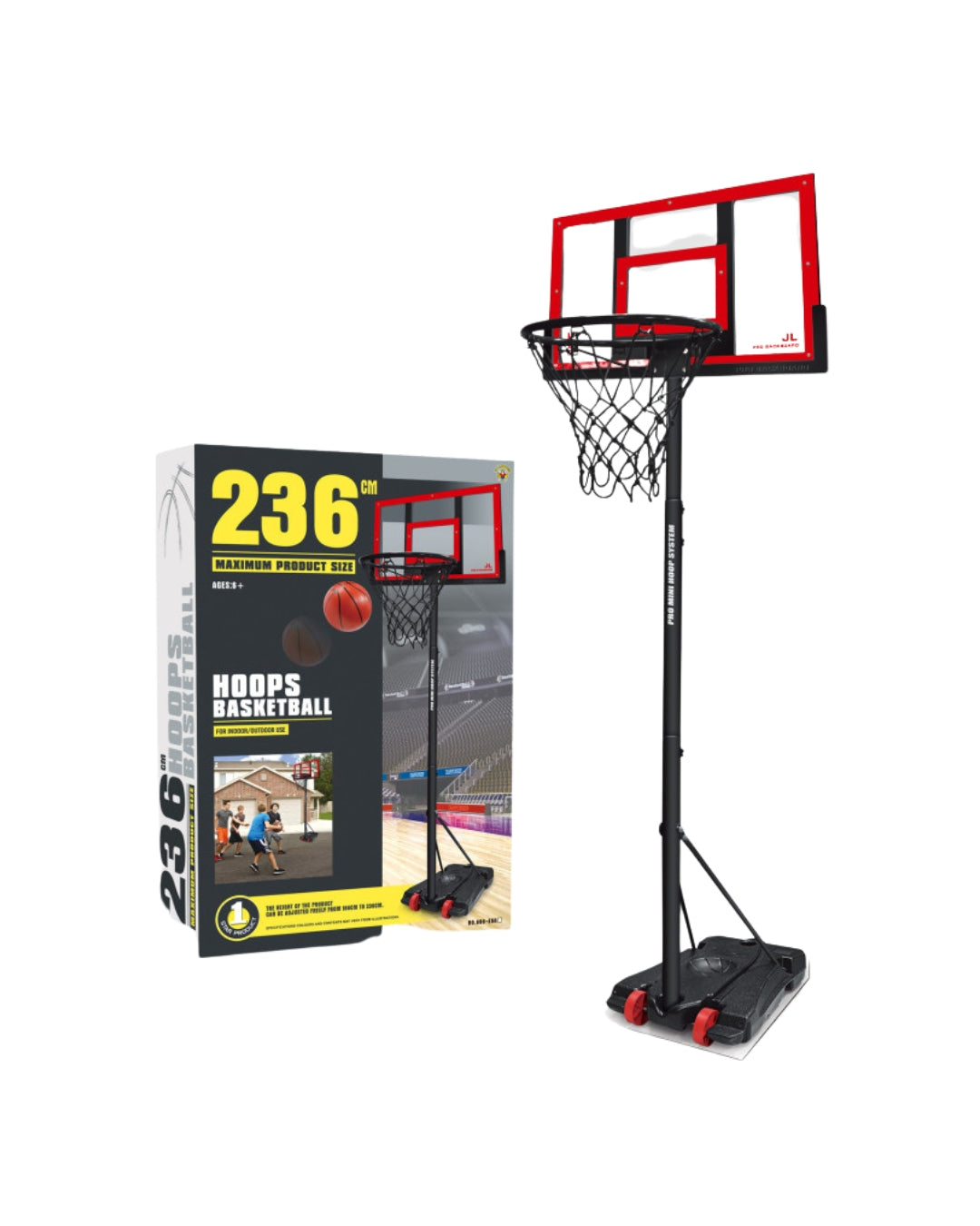 Adjustable Basketball Hoop Set – 236 cm