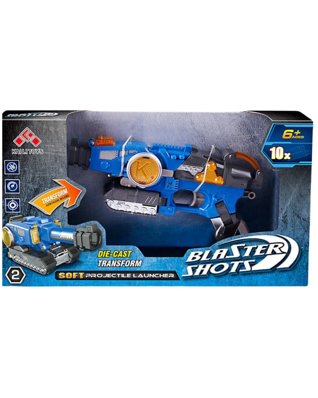 Transform 2-in-1 Die-Cast Blaster to Tank Toy