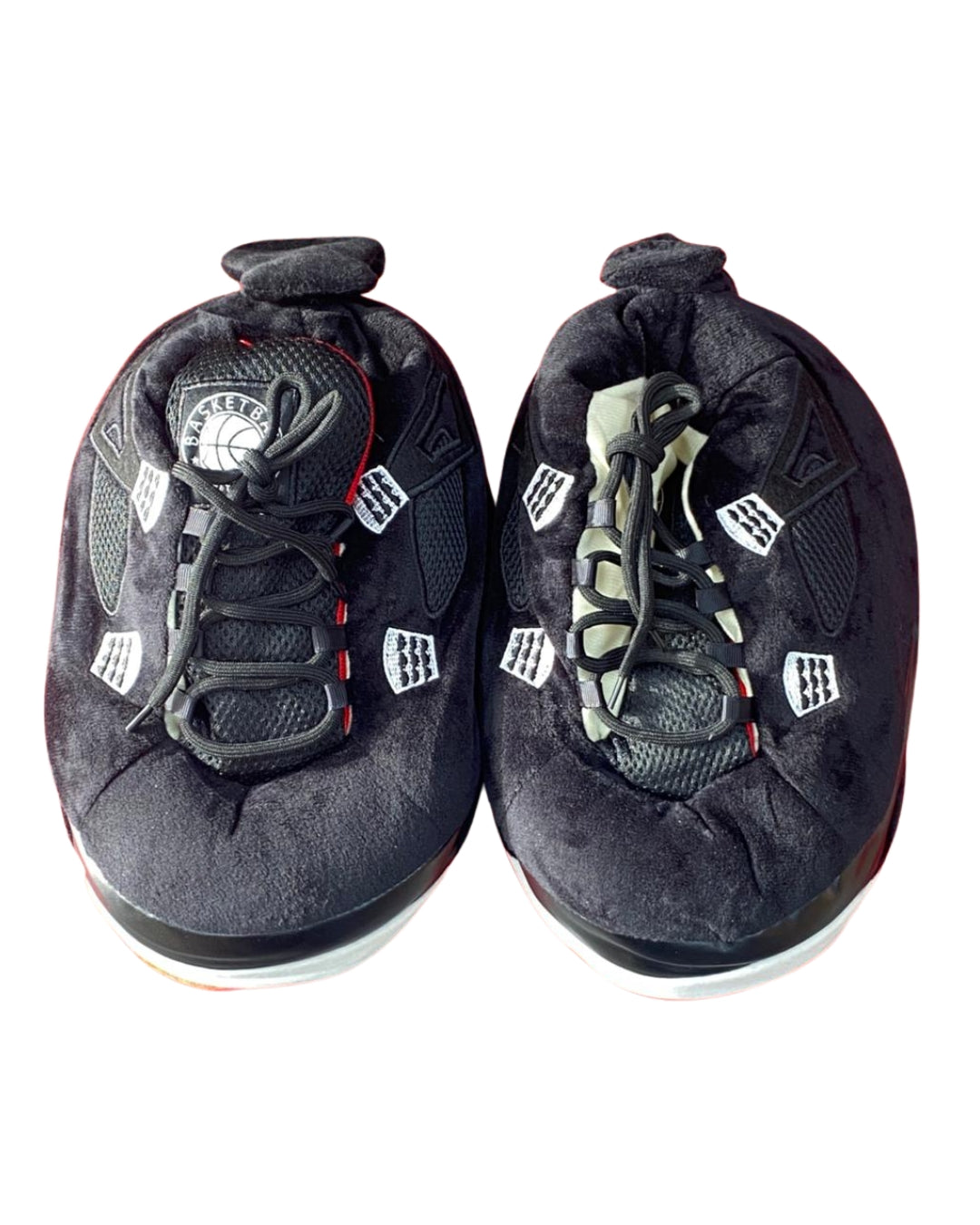 Black Plush Slippers