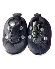 Black Plush Slippers