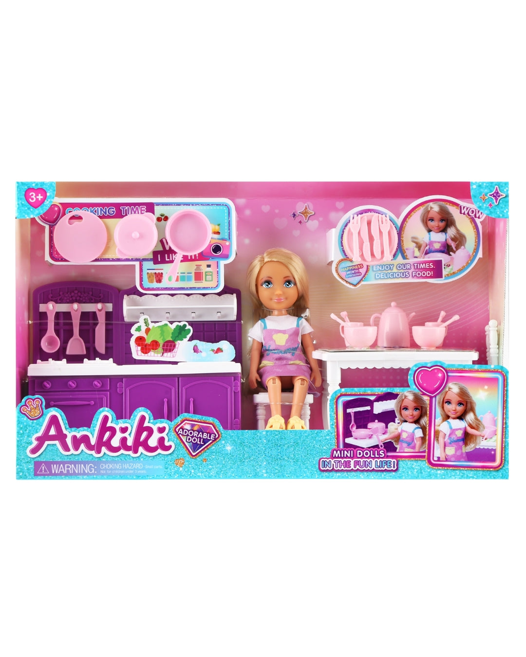 Ankiki Cooking Time Mini Doll Chef Kitchen Set