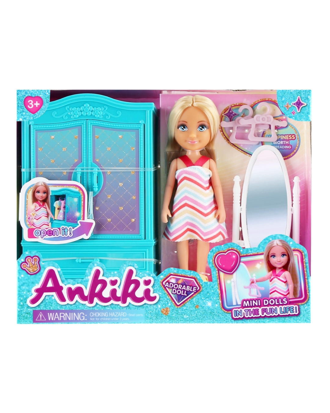 Ankiki Mini Doll My Wardrobe Play Set