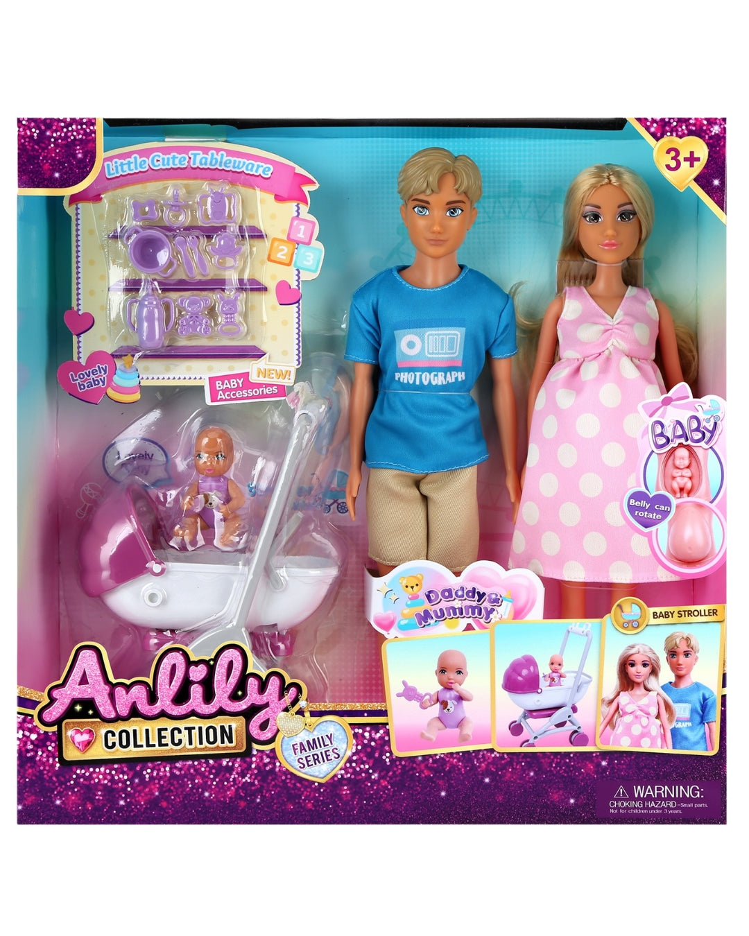 Anlily Family Series Doll Set