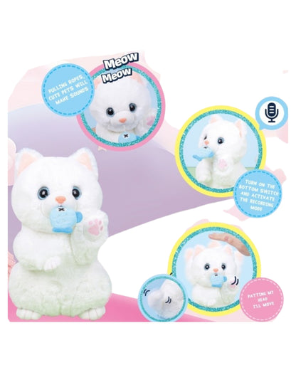 Recording Cute Pet Interactive Cat Plush