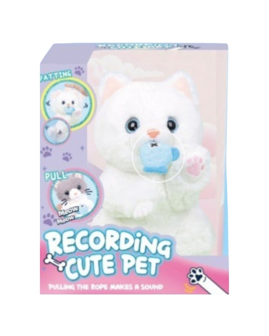 Recording Cute Pet Interactive Cat Plush