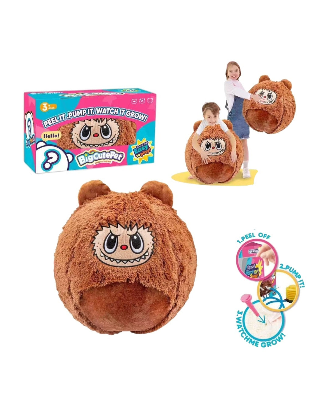 Inflatable plush character