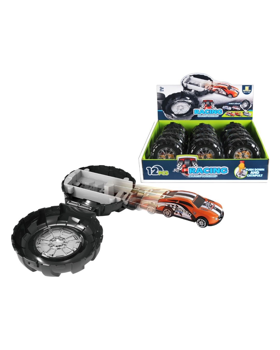 Tire Transform Racing Car Launcher Set