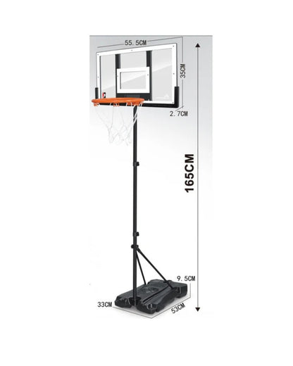 Adjustable Basketball Hoop (165CM) + Basketball Bundle