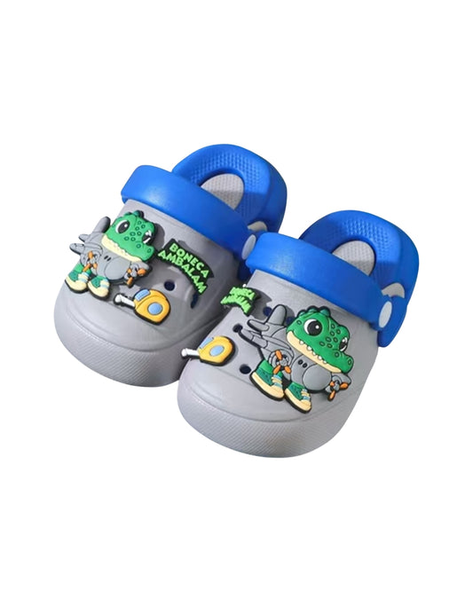 Dino EVA Slippers – Grey & Blue (24-29)