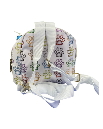 Colorful Paw Print Mini Backpack