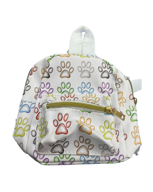 Colorful Paw Print Mini Backpack