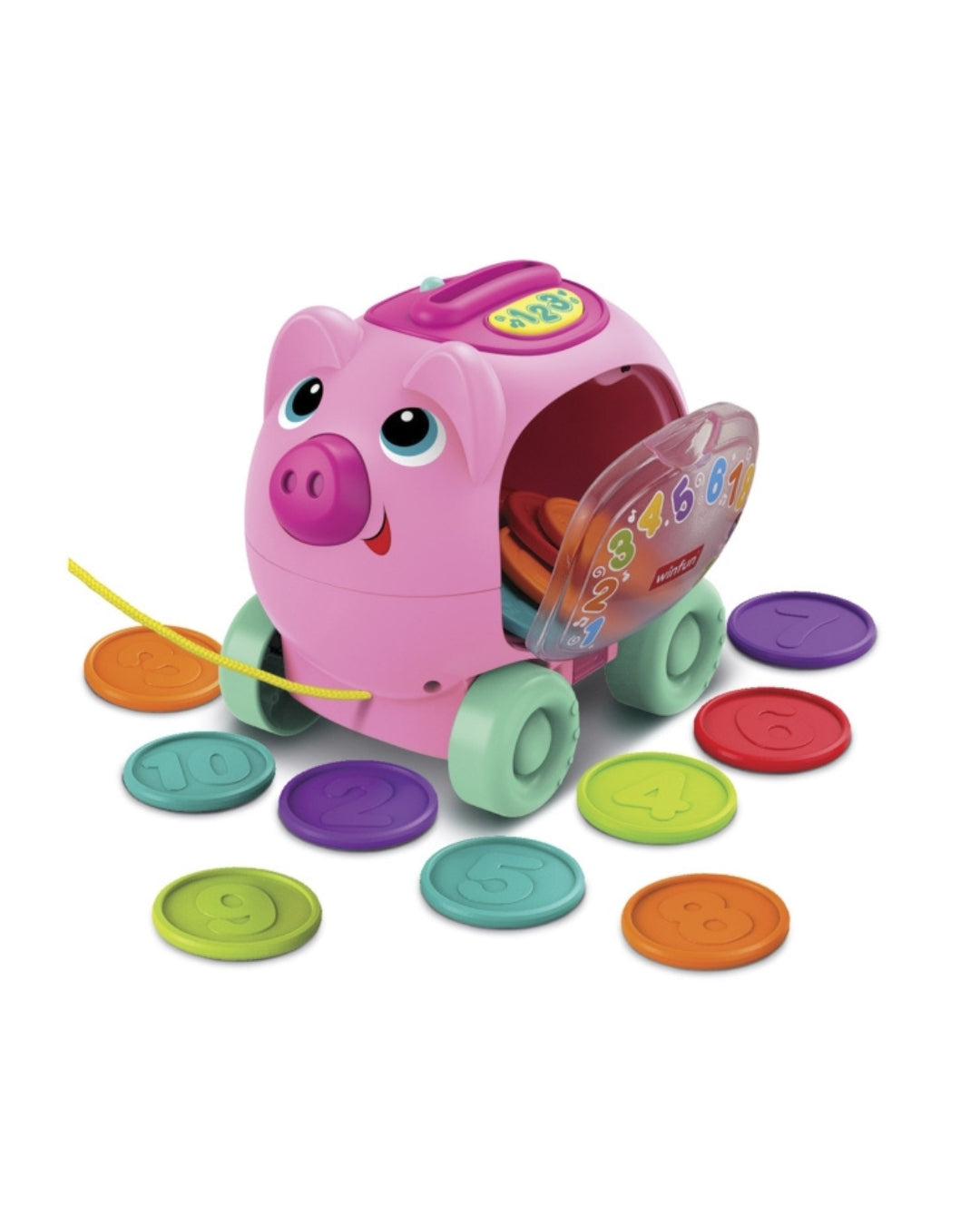 Pull Along Counting Piggy Bank
