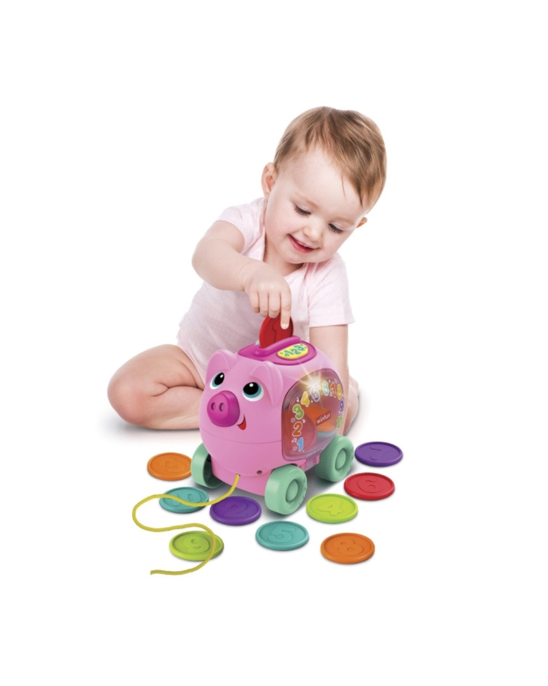 Pull Along Counting Piggy Bank