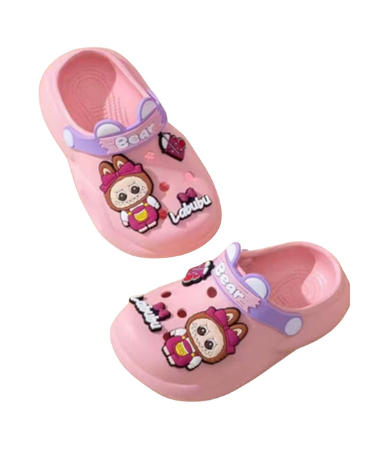 Labubu Pink Slippers – Crocs Style (Sizes 24–29)