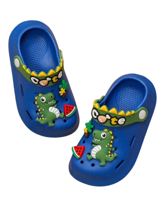Blue Dinosaur Kids Crocs (Size 24–29)