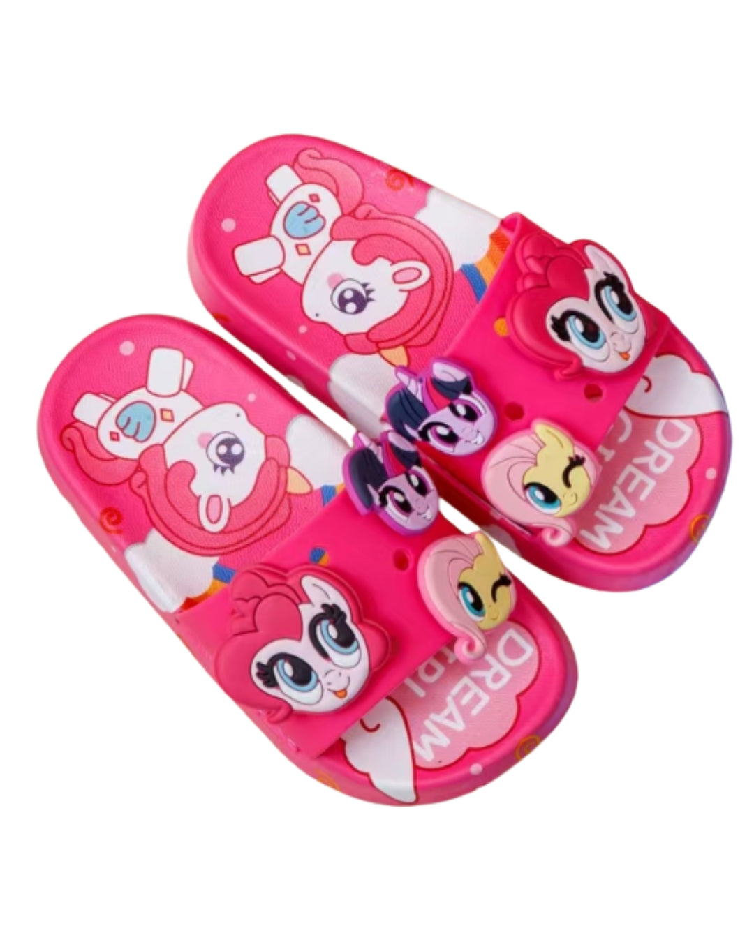Pink Cartoon Kids Slippers (Assorted Sizes 26–30)