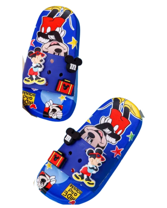 Blue Mickey Mouse Slippers (Assorted Sizes 26–30)