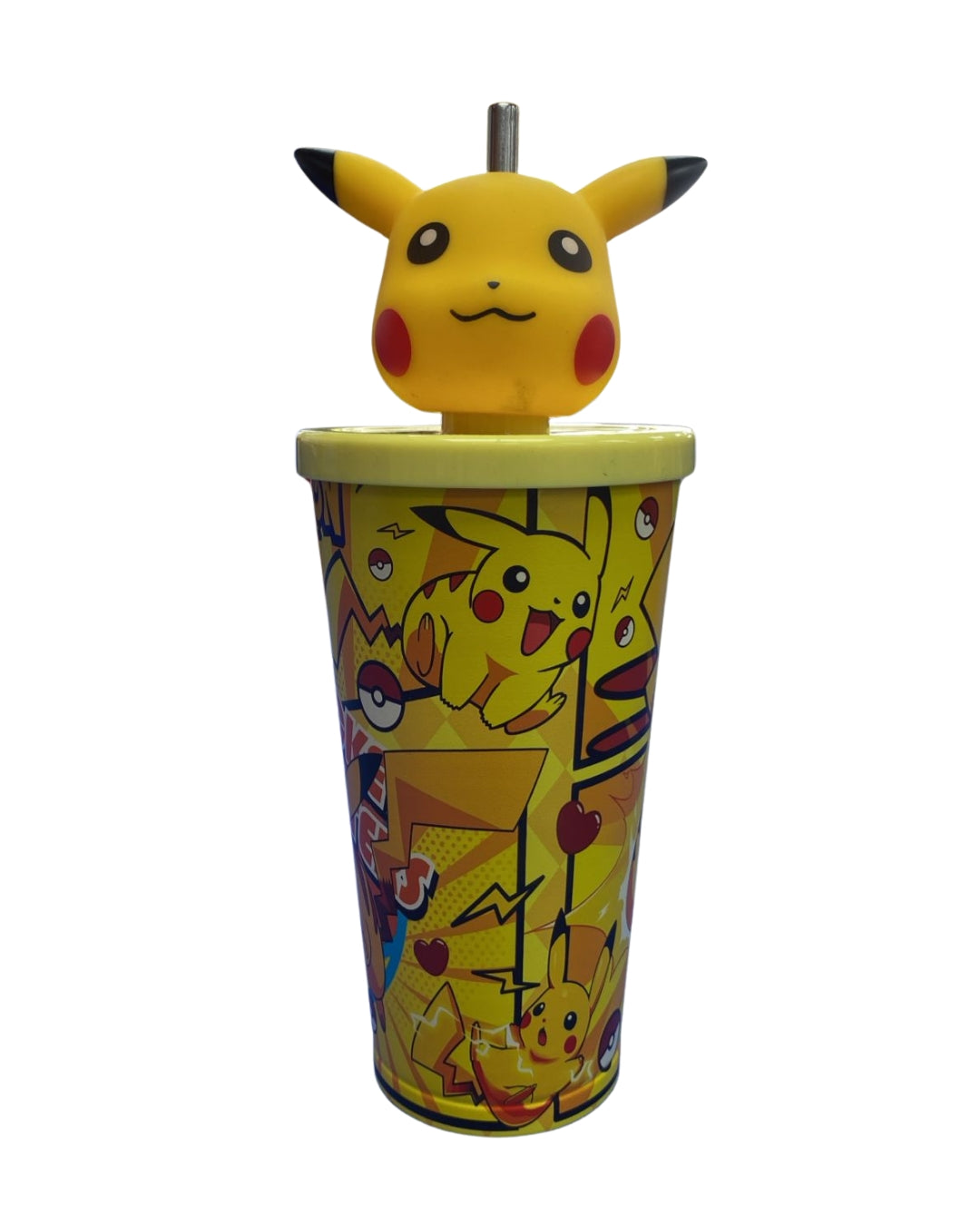 Pikachu 550ml Water Cup with Straw
