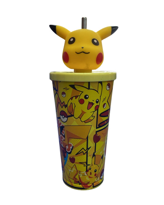 Pikachu 550ml Water Cup with Straw