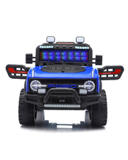 Electric Blue Ride-On Off-Road Jeep