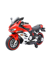 Red Electric Sports Motorcycle