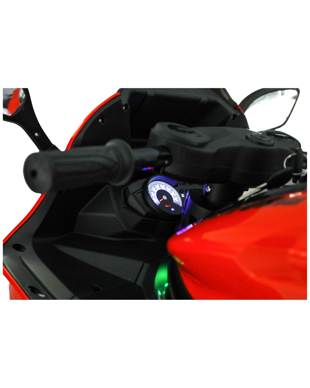 Red Electric Sports Motorcycle