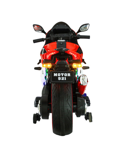 Red Electric Sports Motorcycle