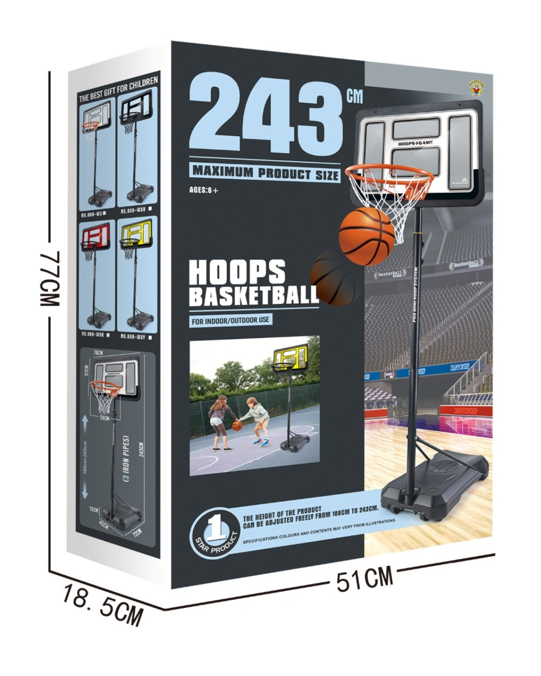 Adjustable Basketball Hoop Set