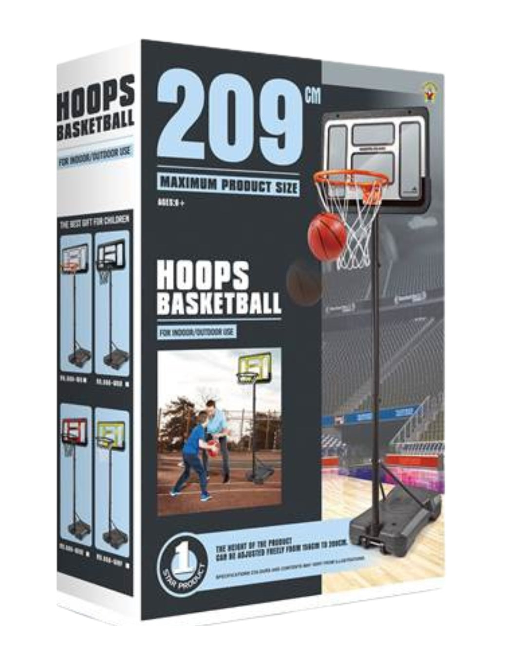 Adjustable Basketball Hoop Stand – 209cm