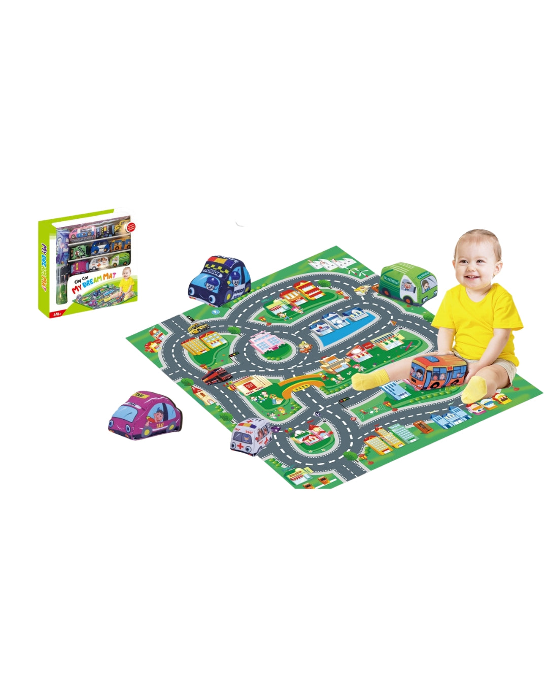 Dream Mat City Activity Playmat with Toy Cars