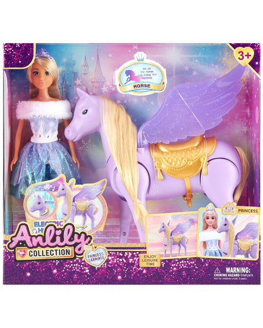 Anlily Princess Doll with Horse Set