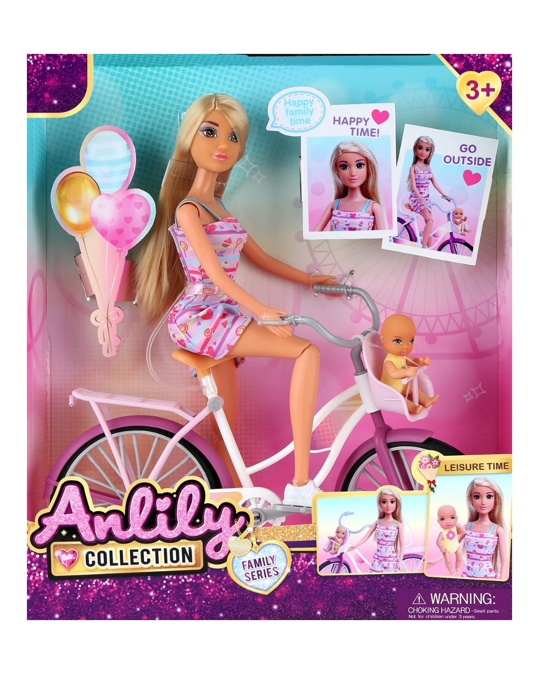 Anlily Doll Set with Bicycle and Baby