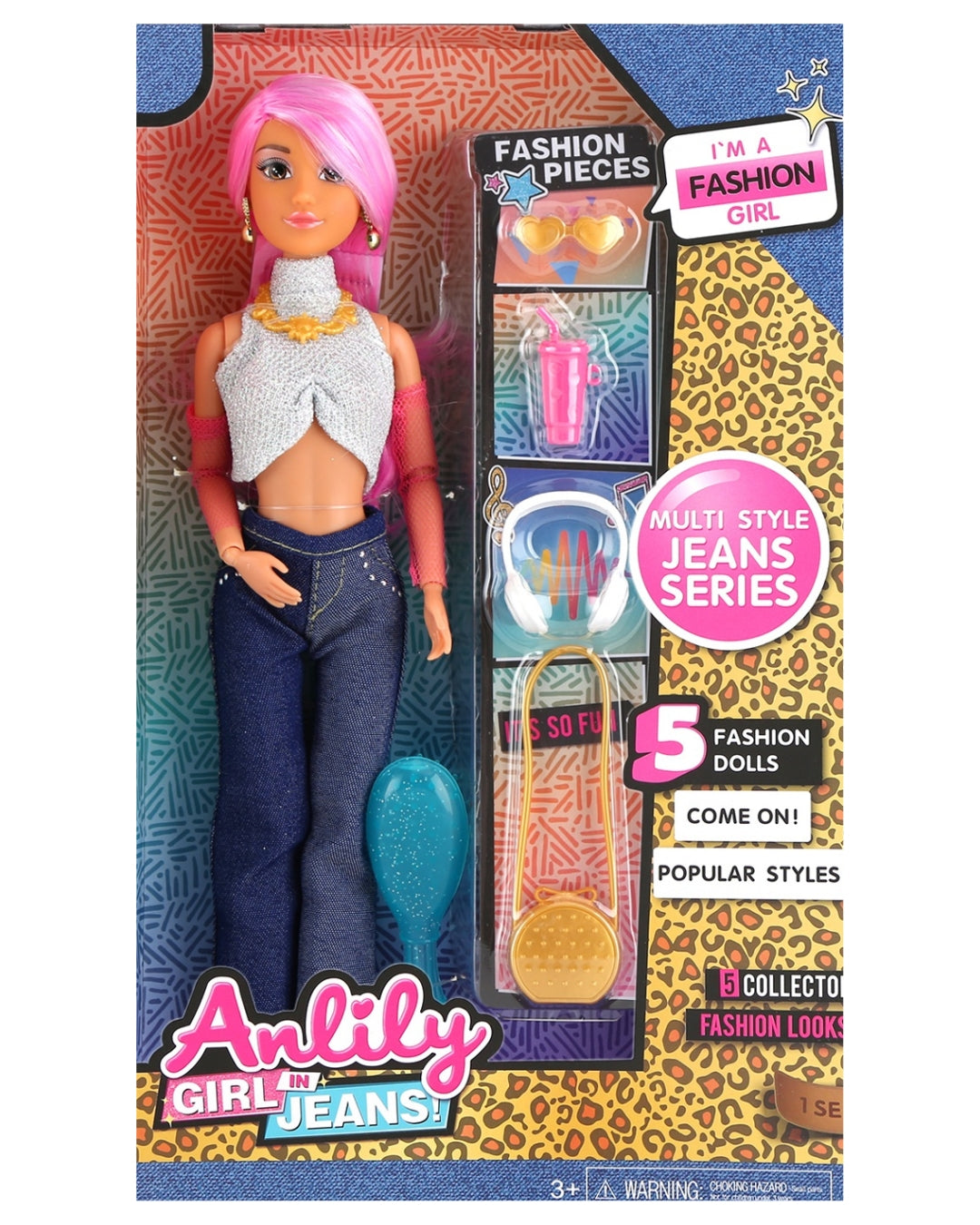 Anlily Girl in Jeans Fashion Doll