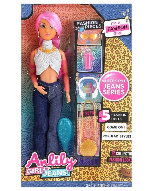 Anlily Girl in Jeans Fashion Doll