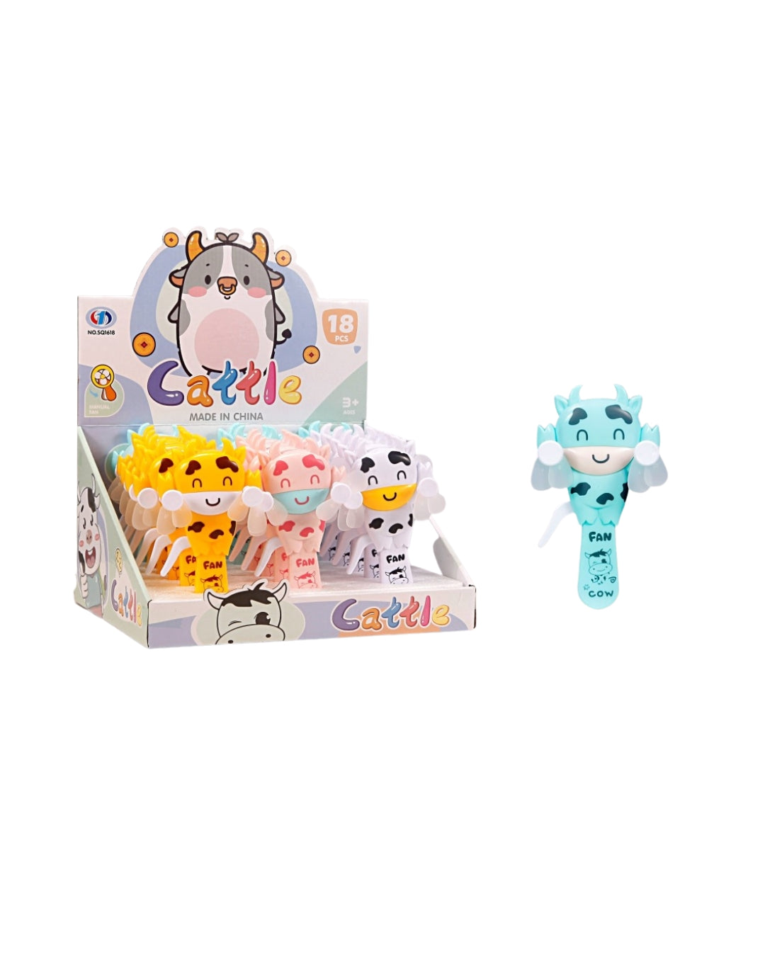Cow Kids Hand Fan (Assorted)