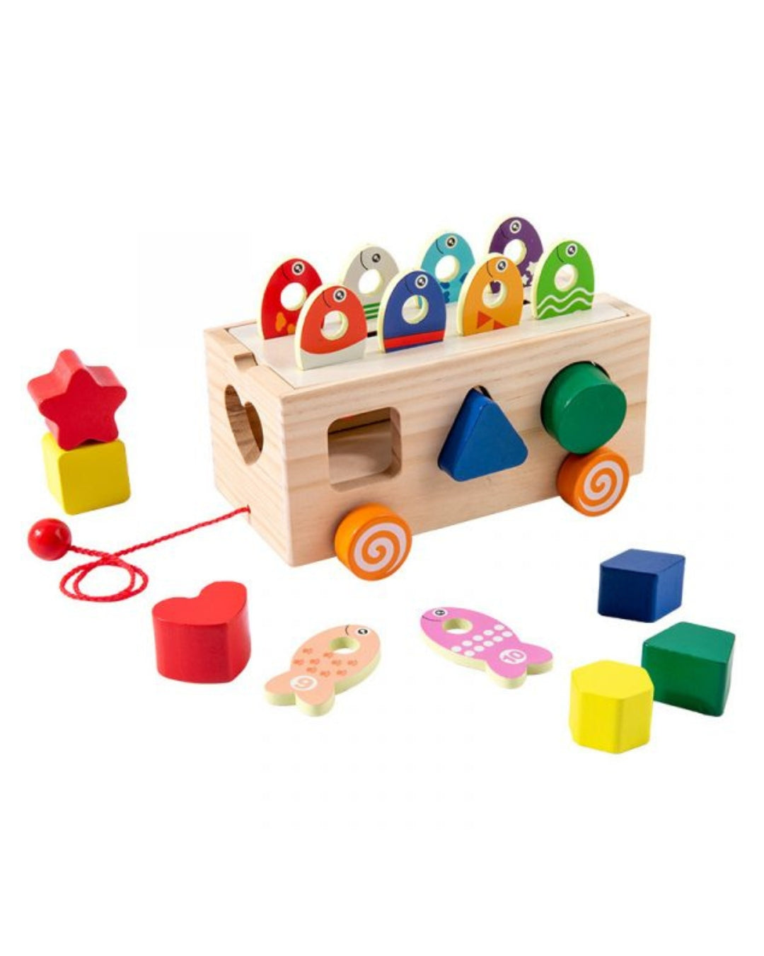 Wooden Pull-Along Shape Sorter
