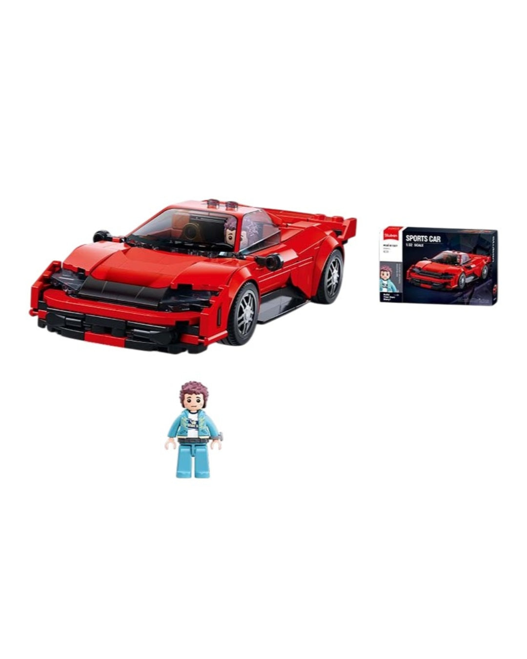 Sluban Red Sports Car Set