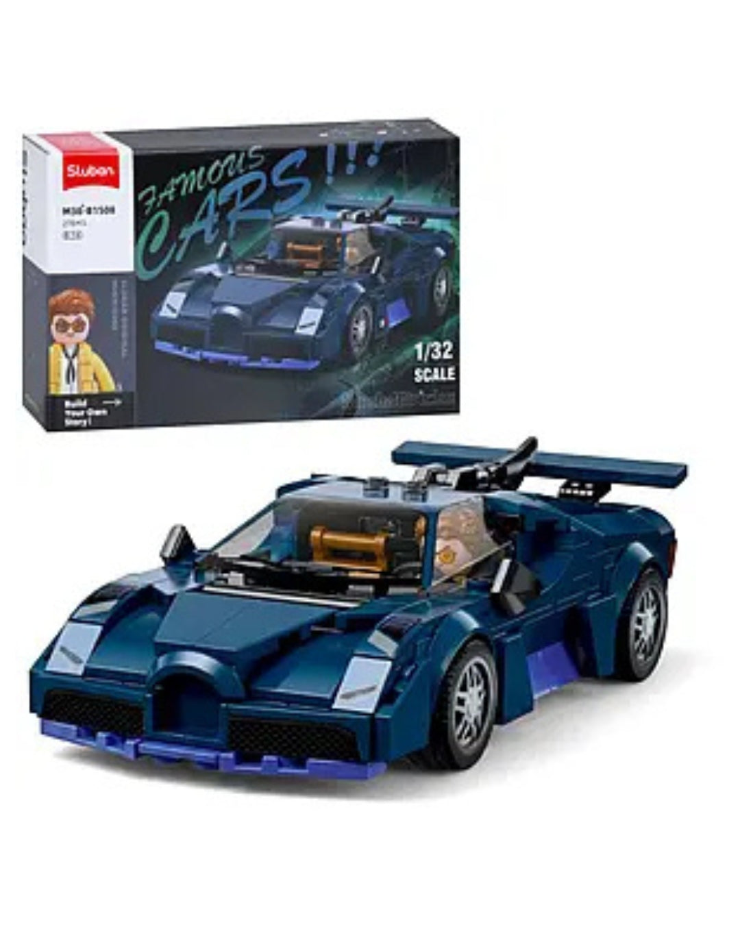 Sluban Blue Sports Car Set