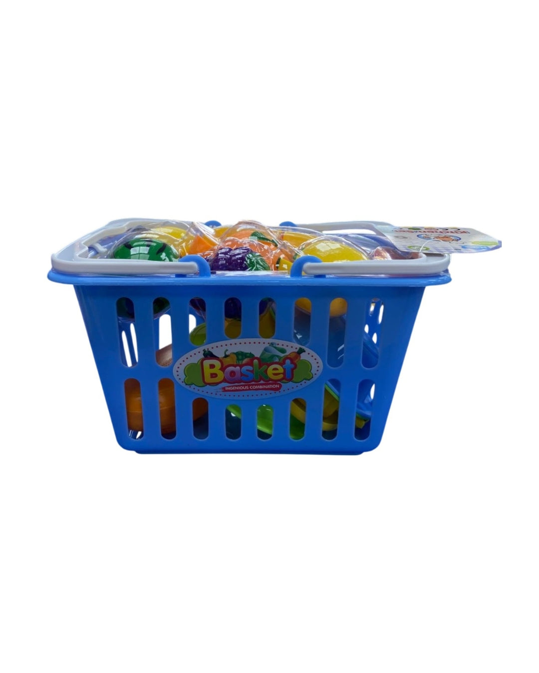 Fruit Cutting Toy Set with Basket
