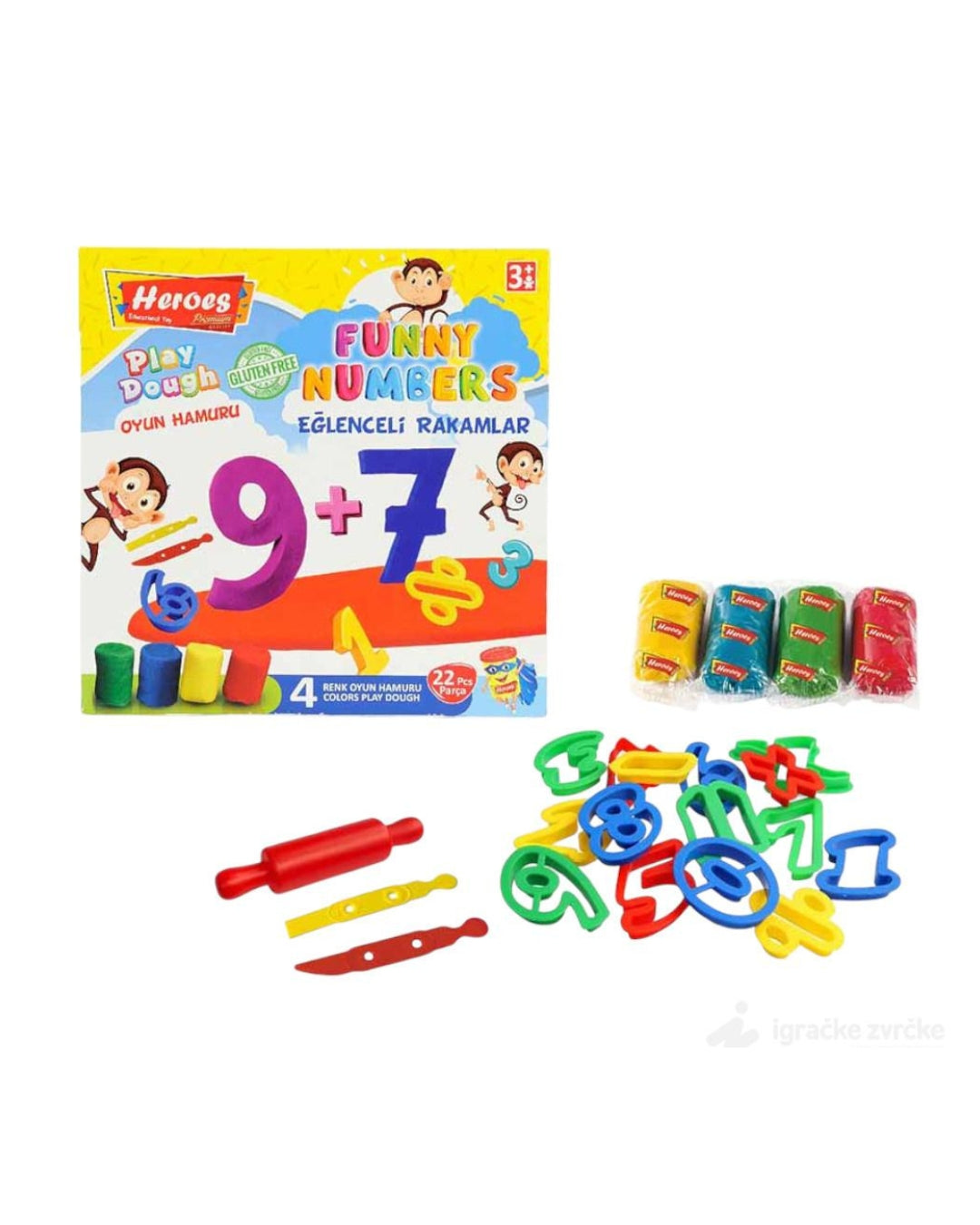 Funny Numbers Play Dough Set