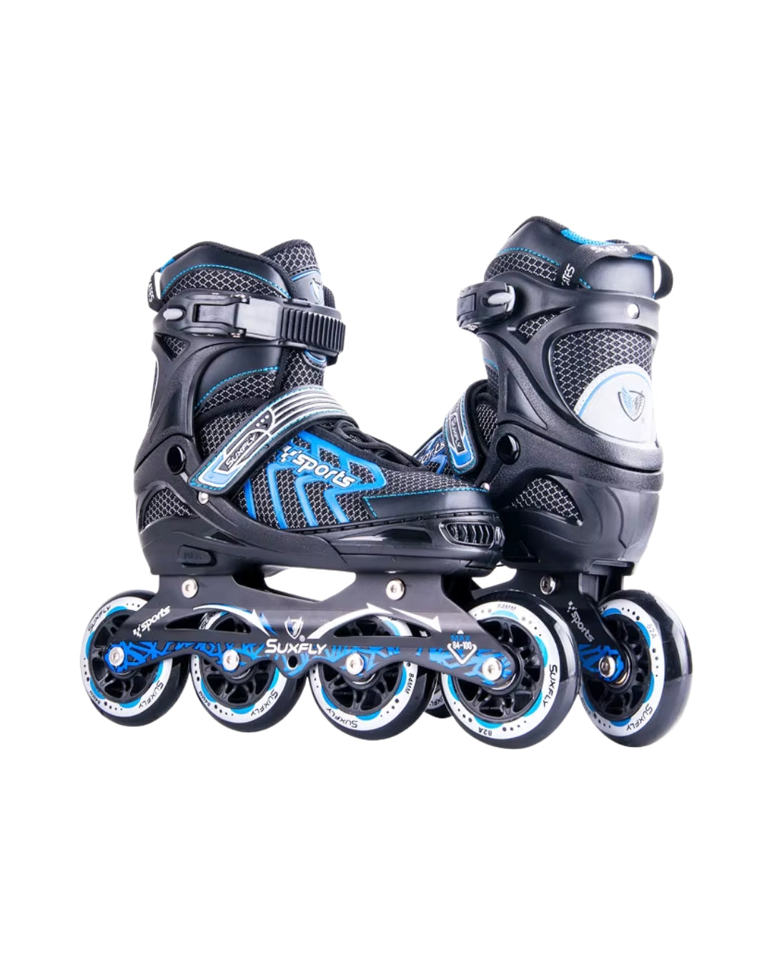 Adjustable Black & Blue Roller Skates (42-45)