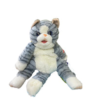 Gray Plush Cat Shoulder Bag