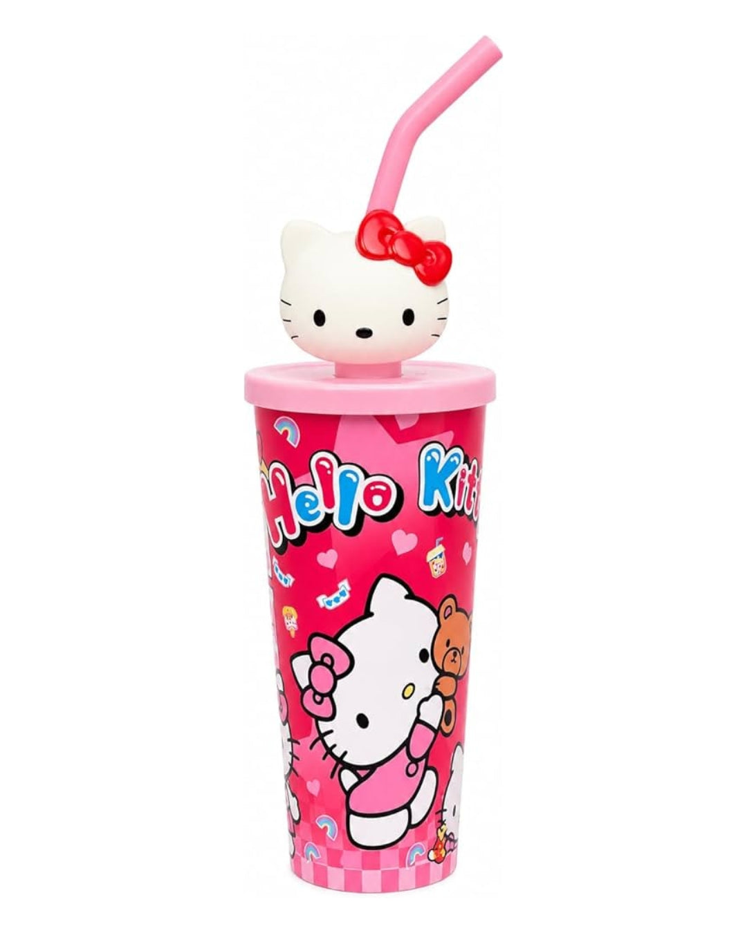 Hello Kitty Water Cup with Straw 550ML